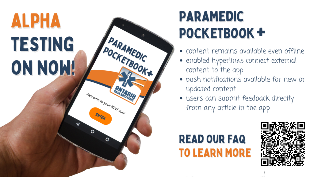Alpha testing on now! Paramedic Pocketbook + Read our FAQ to Learn More